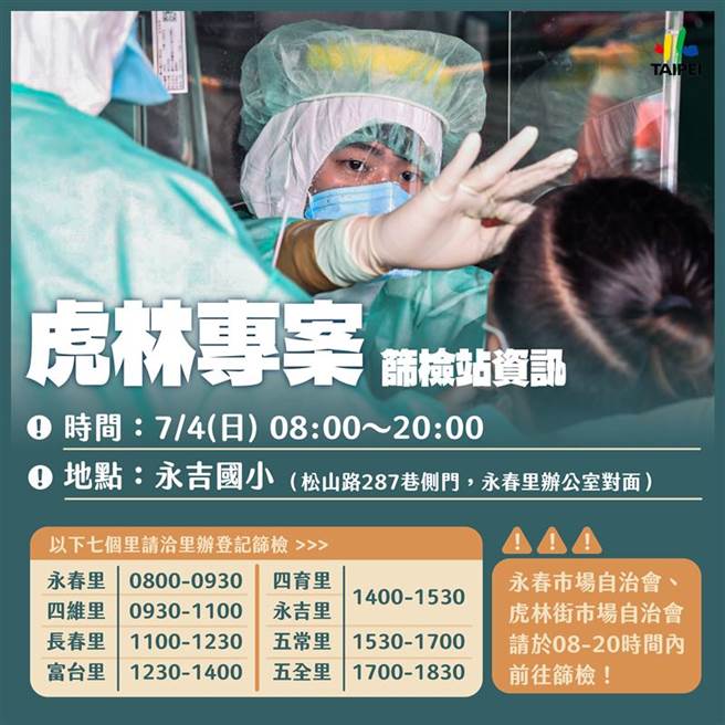 台北市府明啟動「虎林專案」。（北市府提供）