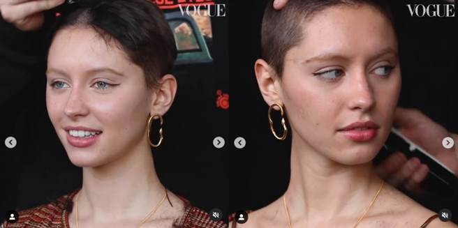 艾莉丝洛为了新作品，把一头长髮剃成寸头。(图/ 摘自Iris Law IG)