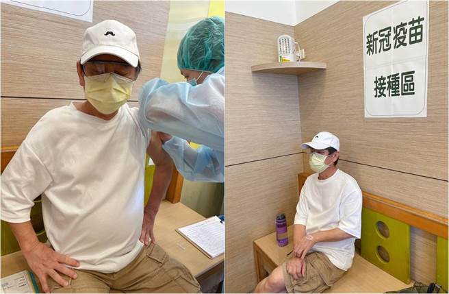 73歲黃西田在前天接種疫苗。（圖／取材自永遠的小朋友 黃西田臉書）