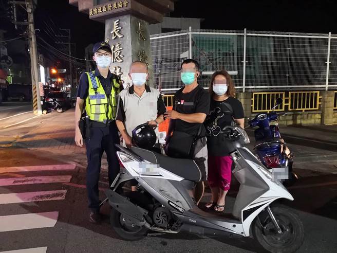 員警透過車行軌跡方式得知，迷途老翁一直在長億小鎮附近繞圈圈，經動員線上巡邏警力搜尋，最後順利找到他。（太平警分局提供／馮惠宜台中傳真）