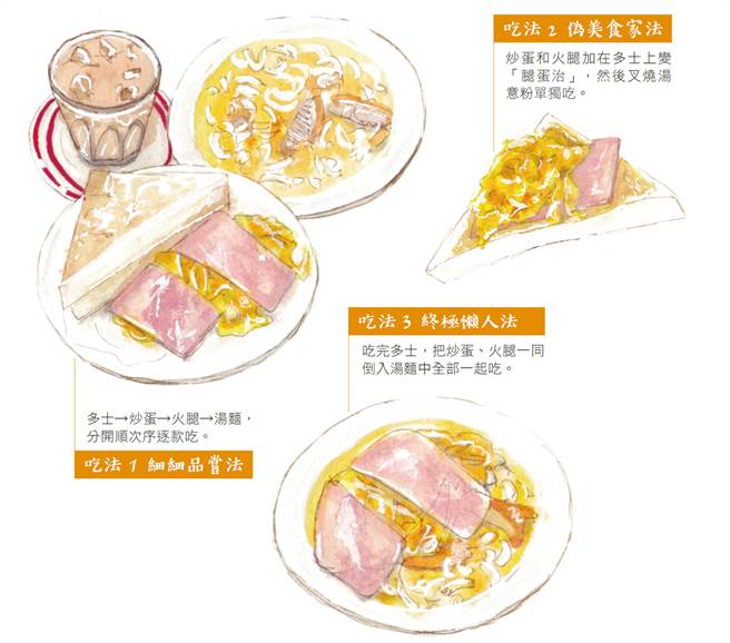 「茶餐」3种吃法。(图／《香港百年》创意市集)