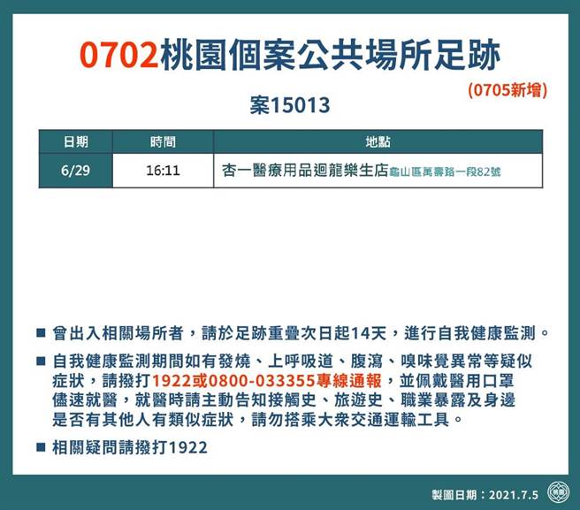 桃園公布新足跡。(市府提供)