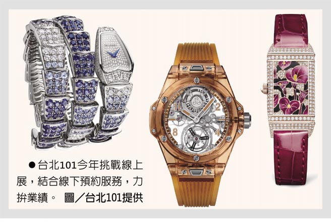台北101今年挑战线上展，结合线下预约服务，力拚业绩。图／台北101提供