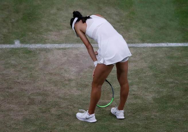 拉杜卡努打到女单16强第二盘，因身体不适而退赛。（路透）