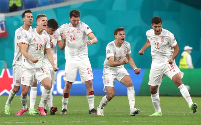 西班牙 幸运地以点球大战撃败了瑞士（图片来源︰达志影像）