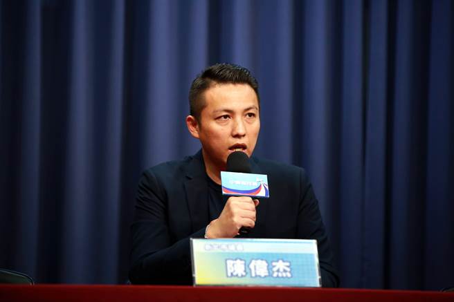 國民黨發言人陳偉杰。（趙婉淳攝）
