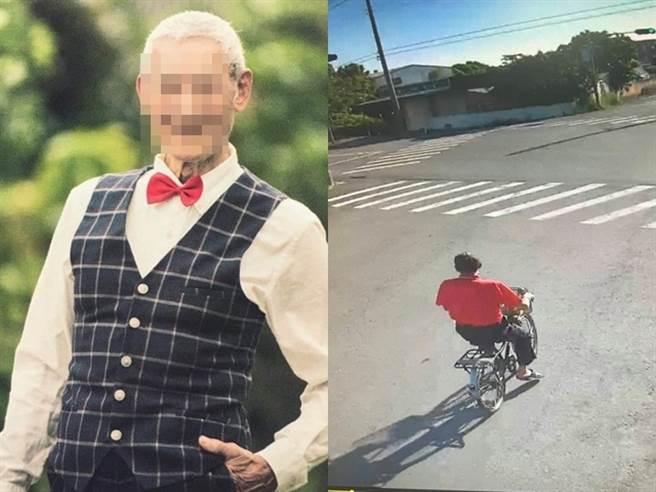 洪姓老翁1日外出后至今（7）仍未回家，当天是骑着脚踏车外出，骑了1个多小时后，路口监视器拍下他最后出现在六脚乡「双涵社区」，之后便失踪。（图／翻摄自脸书「爆废公社公开版」）