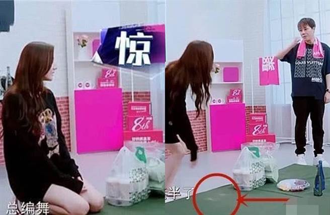 迪丽热巴被曝光美腿也擦粉。(图／翻摄自东网)