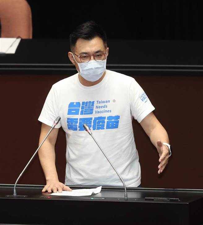 国民党主席、立委江启臣发言。（刘宗龙摄）
