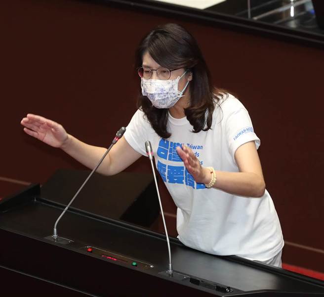 国民党立法院党团书记长郑丽文发言。（刘宗龙摄）
