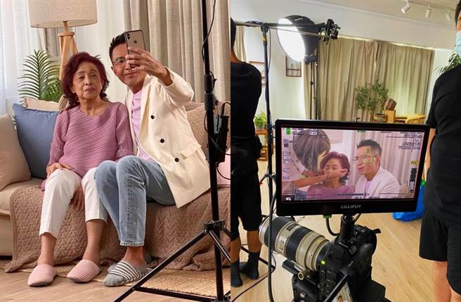 林利昨跟妈妈拍广告。（图／翻摄自林利脸书）