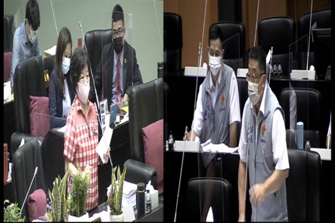 苗栗子弟警察局長周煥興議會初登板，全程客語應答驚艷全場。(戴志揚翻攝)