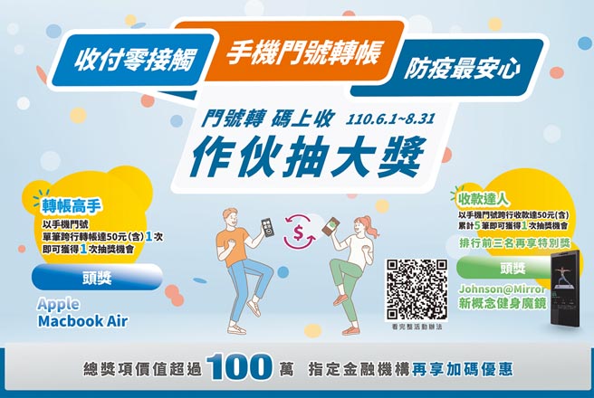 门号转 码上收110.6.1～8.31 作伙抽大奖