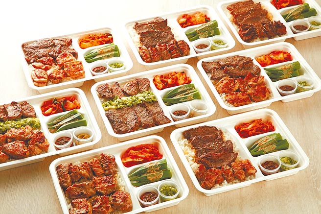 Global Mall板桥车站的乾杯列车推出多款烧肉便当，推荐价180元起。（Global Mall提供）