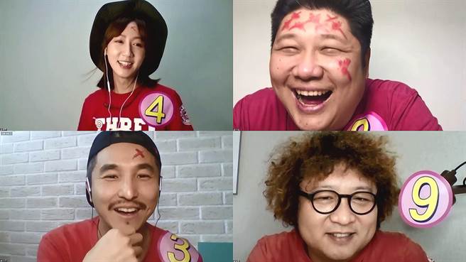 《综艺3国智》主持群线上群聚斗智玩游戏。（台视提供）