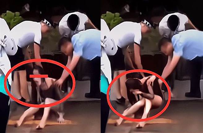 安徽一名美艷女子喝醉酒，去上厕所时却不慎跌入粪坑，好在当时有4名男子将她英勇救起。（图／翻摄自网易）