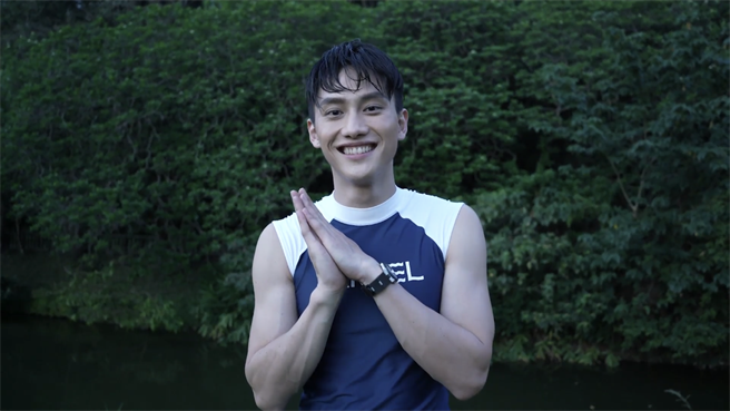 范少勳為代言展現發達運動神經。（舒跑Super S提供）