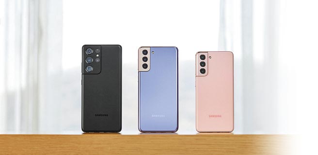 三星手机拥有「一键拍录」的功能，相当方便。图为Galaxy S21 5G系列，共有星魅紫、星魅灰、星魅粉、星魅白、星魅银、星魅黑6色，定价2万5900元起。（三星提供）