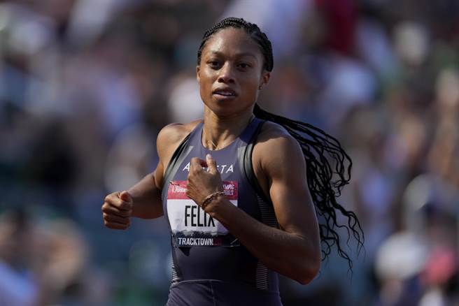 美國田徑金牌女將菲莉克絲準備出征東京奧運。（美聯社資料照）