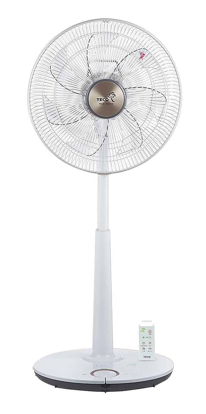 Yahoo奇摩購物中心的TECO東元16吋7段速微電腦遙控ECO溫控DC直流電扇XA1639BRD，原價3190元，31日前特價2390元。（Yahoo奇摩購物中心提供）