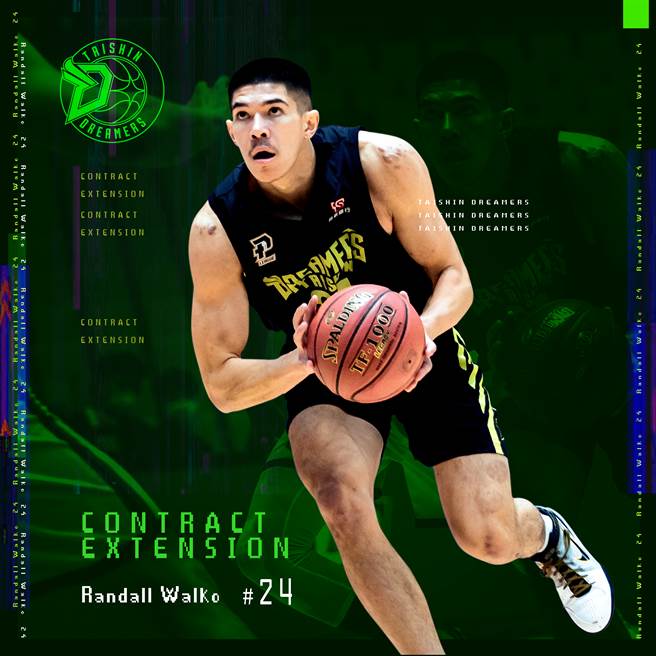 台新夢想家與PLG年度最佳第六人、台美混血沃克續約兩年。(夢想家提供)