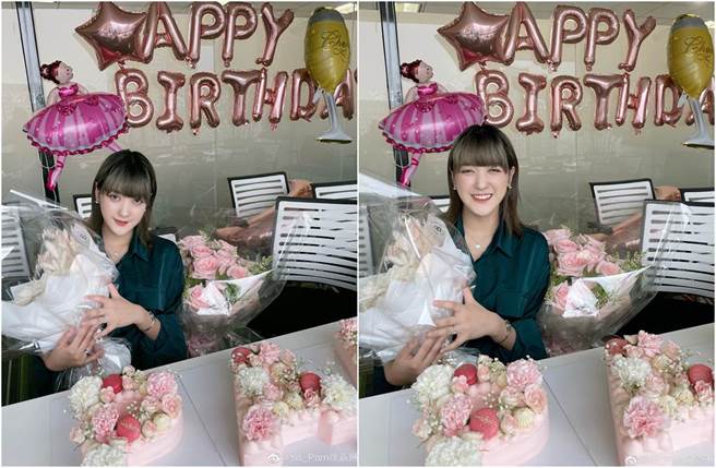 徐嘉琳11日还开心庆生，传出轻生获救消息令粉丝震惊。（图／翻摄自微博）