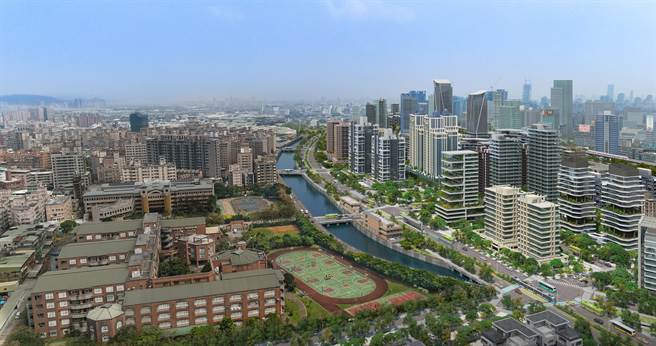 塭仔圳一区规划愿景图。（新北地政局提供）