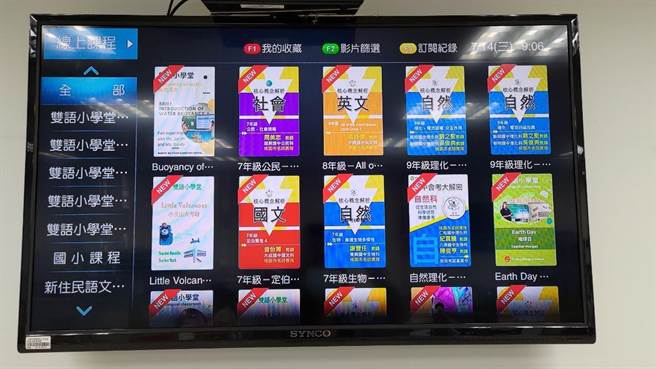 北健机上盒增居家学习专区，数百堂课免费随选即上。(蔡依珍摄)