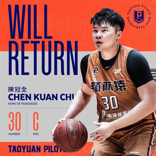 桃园领航猿宣布与陈冠全、林耀宗完成续约。(桃园领航猿提供)