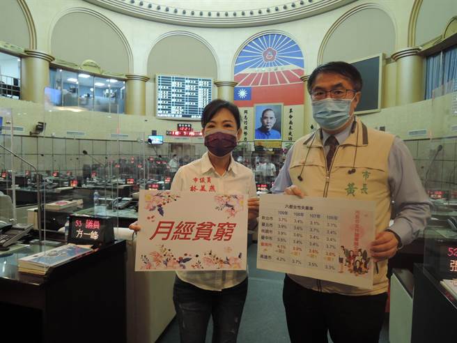 台南市议员林美燕关心月经贫穷议题。（程炳璋摄）