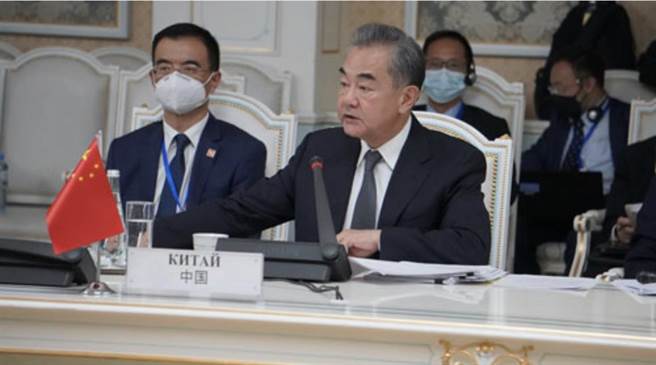 大陆外交部长王毅出席上合外长理事会议。取自大陆外交部