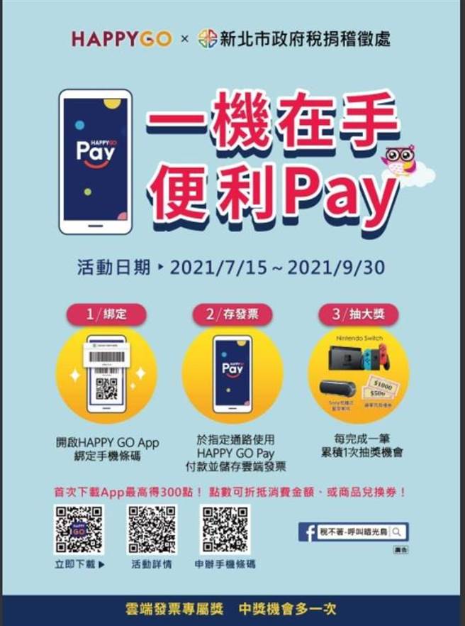 新北市税捐稽徵处办抽奖，鼓励民眾消费发票存云端。（新北市税捐稽徵处提供）