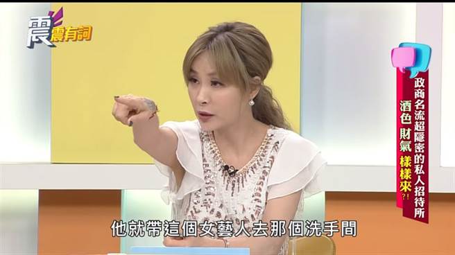 许圣梅大爆招待所秘辛。（图／翻摄自《震震有词》YouTube）