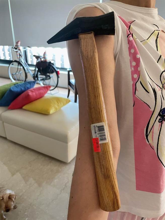 陳美鳳說自己也能吸鐵鎚。（陳美鳳提供） 