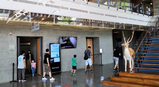 左镇化石园区陆续有游客来报到。(台南市文化局提供／曹婷婷台南传真)