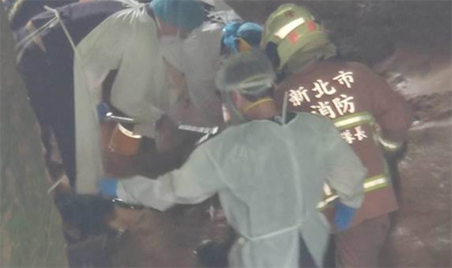 新北市三峽區今（17日）下午2時許驚傳公安意外。（翻攝）