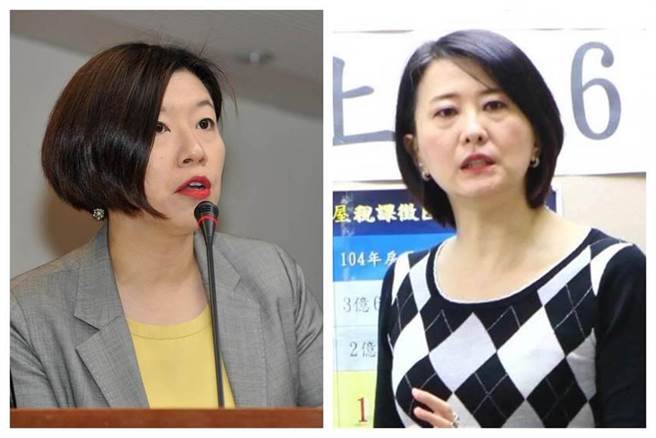 前綠委林靜儀（左）和藍議員王鴻薇（右）。（圖為中時資料照）
