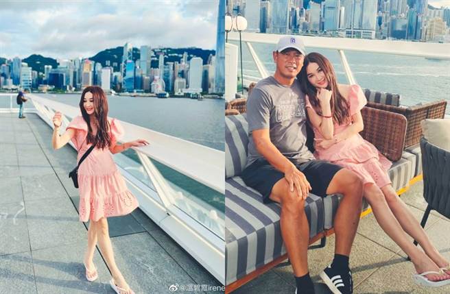 溫碧霞和富尪合影。(圖／翻攝自微博)