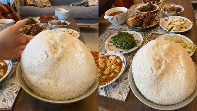 士林一家知名热炒老板太佛心，外送餐里不仅有「白饭巨兽」，还免费送一锅热汤。（图／FB_爆怨2公社）