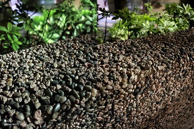 Redmi Note 10 5G（左）与iPhone 12 Pro的夜间拍摄对比（2）。（黄慧雯摄）