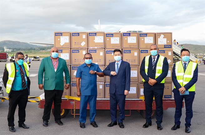 中方2020年5月11日致赠太平洋岛国巴布亚纽几内亚物资，以防控新冠肺炎疫情。（达志图库/TGP）