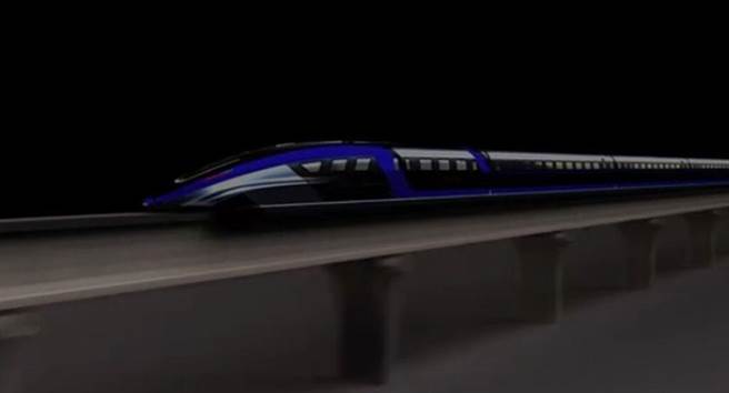 时速600公里高速磁浮列车示意图。（中车青岛）
