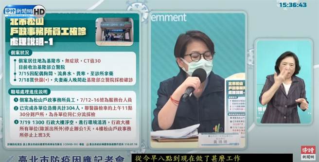 北市說明戶政事務所員工確診。