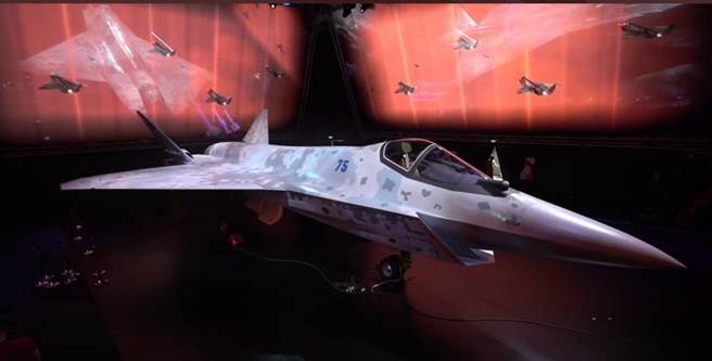 即将在莫斯科2021国际航空航太展览会开幕式上亮相的俄罗斯新款战机，据称将使用最新的土星-30发动机与全新的推力向量控制系统，并具备低可视性雷达隐形能力。（图／推特@Chaituvarma72）
