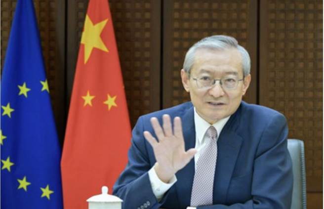 中国驻欧盟使团团长张明。取自中国驻欧盟使团