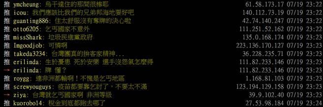網友看完他國選手下榻的飯店環境，怒批「垃圾民進黨政府」。（圖／摘自PTT）