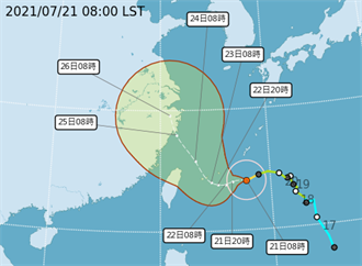 烟花強度估達中颱上限！雨勢將擴大 最快今晚海警、明陸警