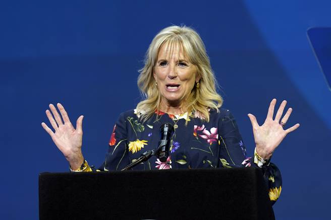 第一夫人期待到场支持代表美国参赛的选手，拜登与夫人都认为由最高层级率团十分重要。(图／美联社)