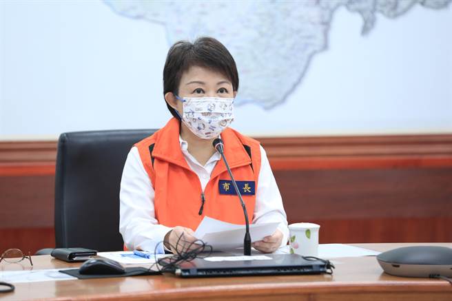 烟花颱风袭台，台中市长卢秀燕参与防汛整备会议。（王文吉摄） 