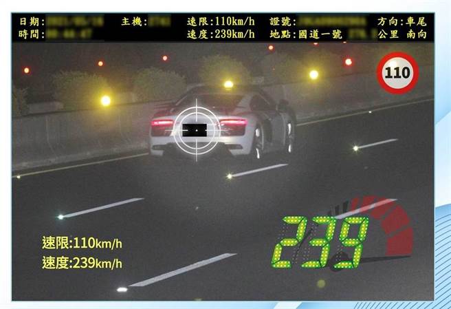 国道警贴出2张超速照片，劝诫驾驶别严重超速，却惨遭民眾反批，国道速限还停留在石器时代，国道警只抓超速不管内线龟速车。（翻摄脸书《国道公路警察局》）

